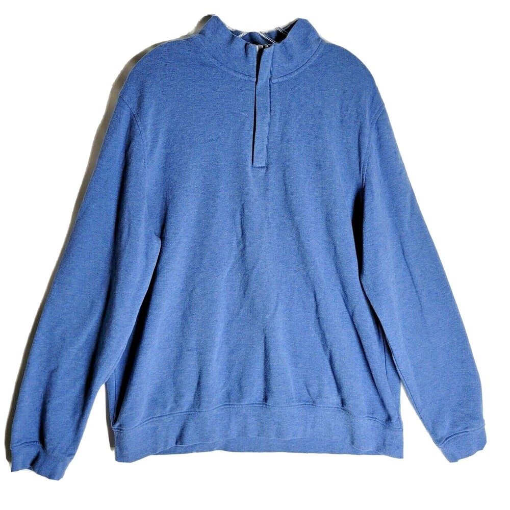 Jos. A. Bank Men's Pullover Sweater Size XXL Blue Patched Elbow Tailored Fit